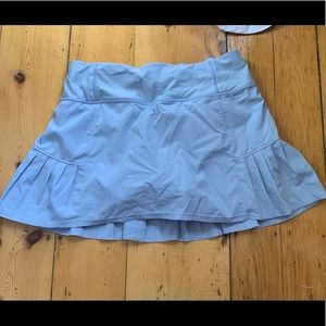 Light blue pleated tennis skirt